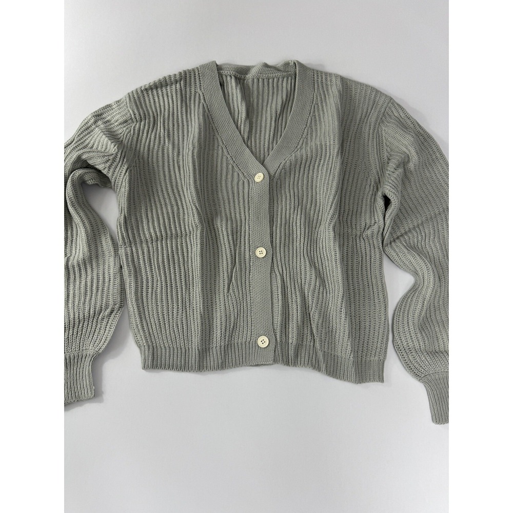 Women's‎ Long Sleeve Open Front V Neck Lid Shoulder Drop Outwear Grey Sz XXL